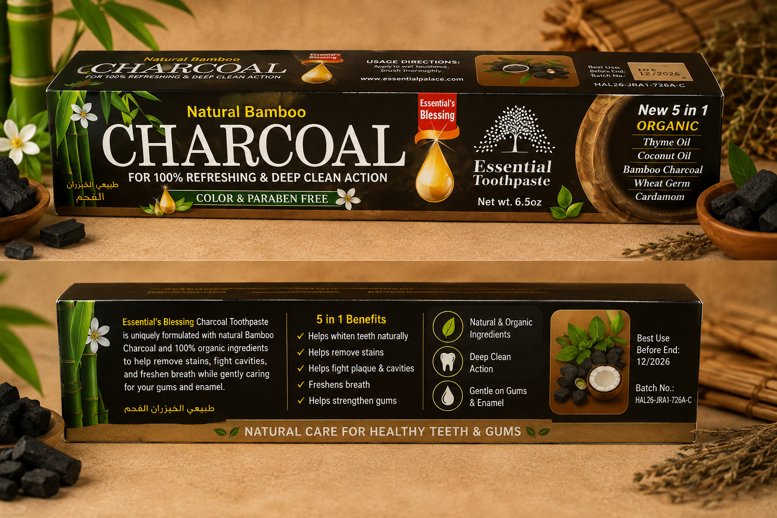 Natural Bamboo Charcoal Toothpaste